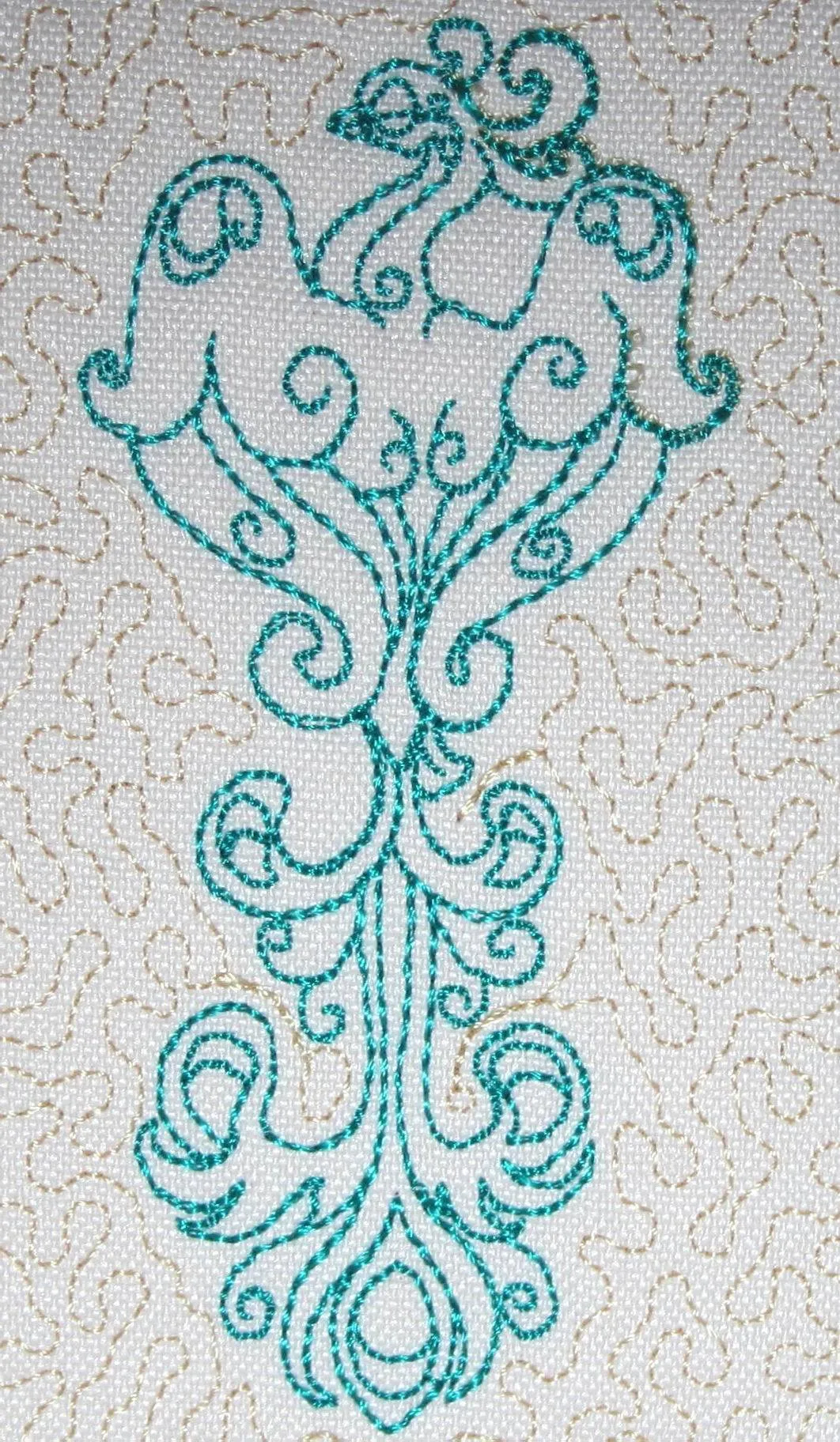 Jacobean Peacock Trapunto
