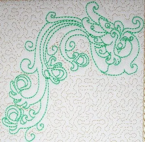 Jacobean Peacock Trapunto