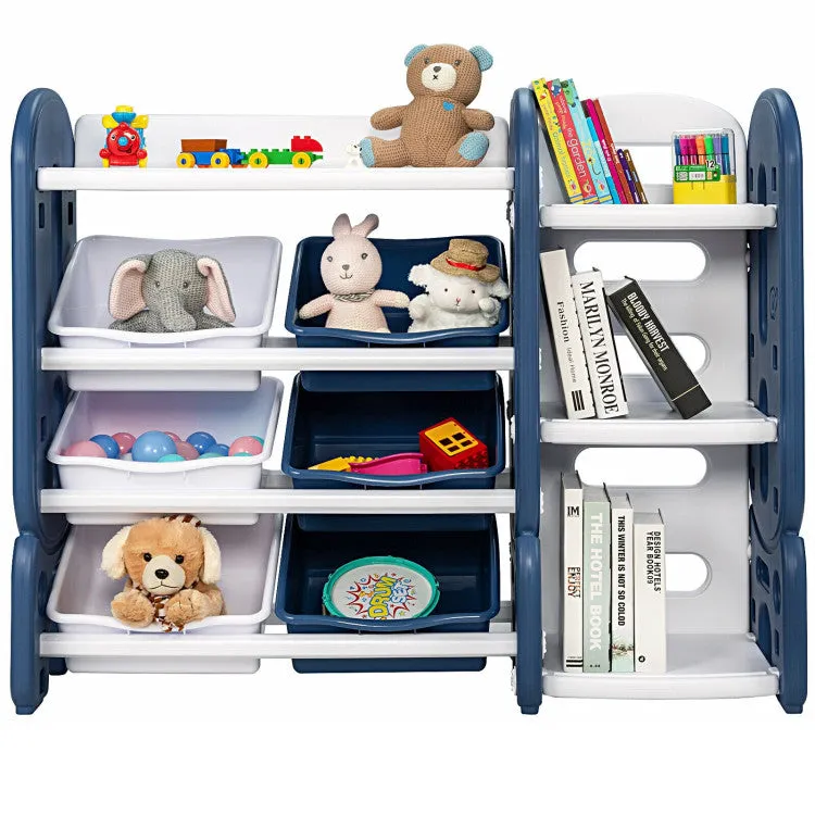 Kids Toy Storage Organizer with Bins and Multi-Layer Shelves