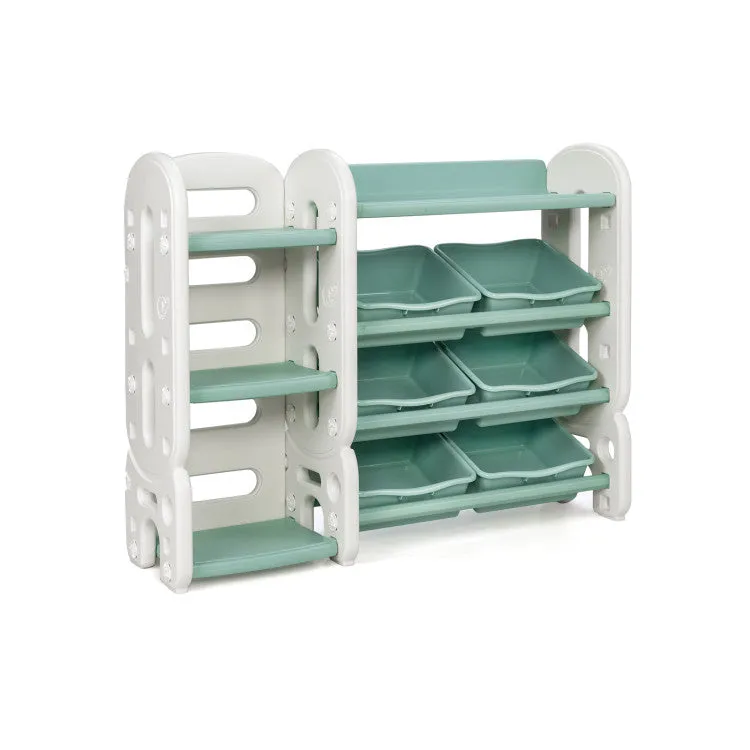 Kids Toy Storage Organizer with Bins and Multi-Layer Shelves