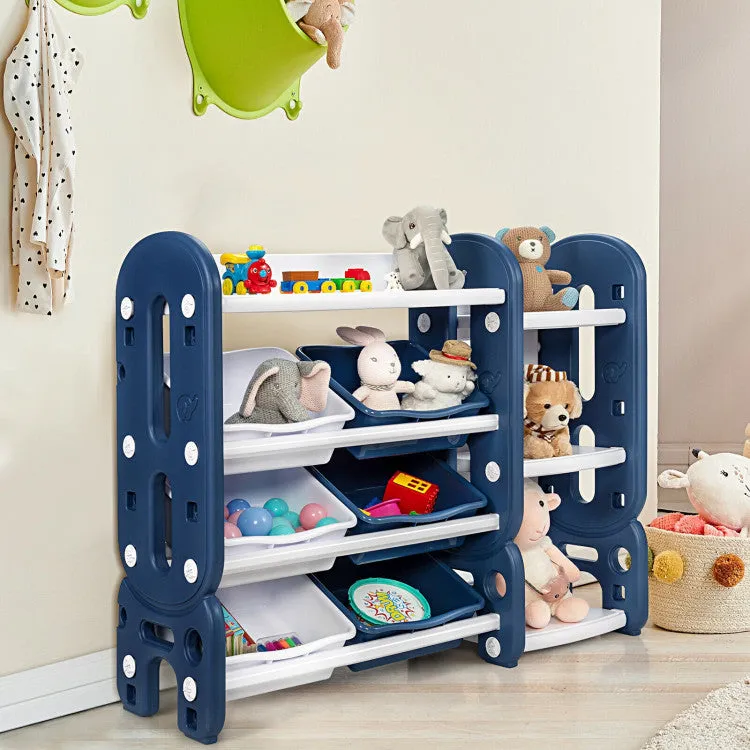 Kids Toy Storage Organizer with Bins and Multi-Layer Shelves