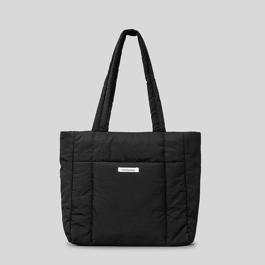 Large Capacity Nylon Puffer Sling Tote Bag-Showtown
