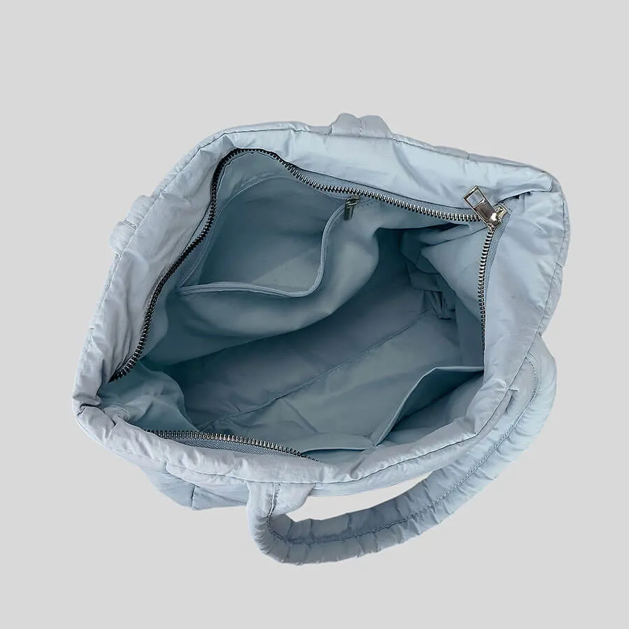 Large Capacity Nylon Puffer Sling Tote Bag-Showtown
