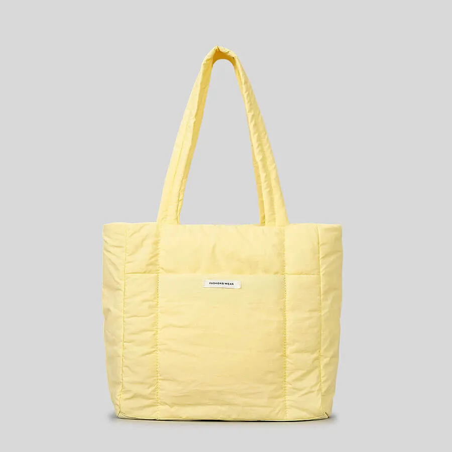 Large Capacity Nylon Puffer Sling Tote Bag-Showtown