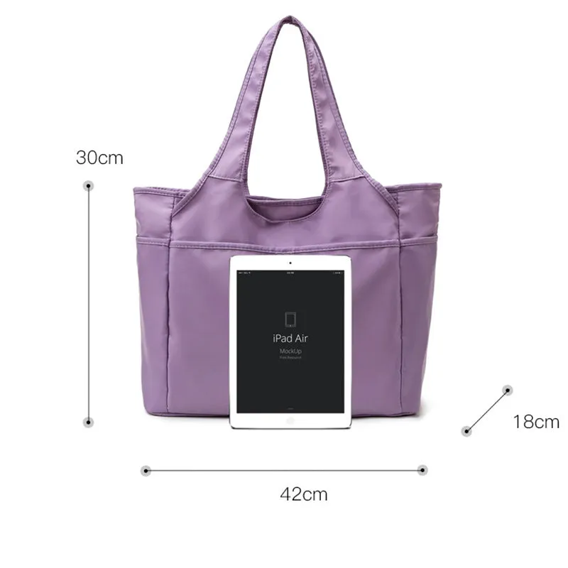 Large Capacity Tote Handbag for Women Multi-Pocket Casual Sport Shoulder Bag