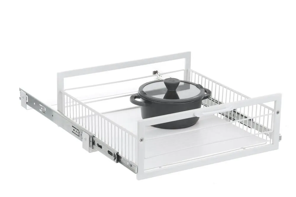 Large Pull Out Pantry Drawer White