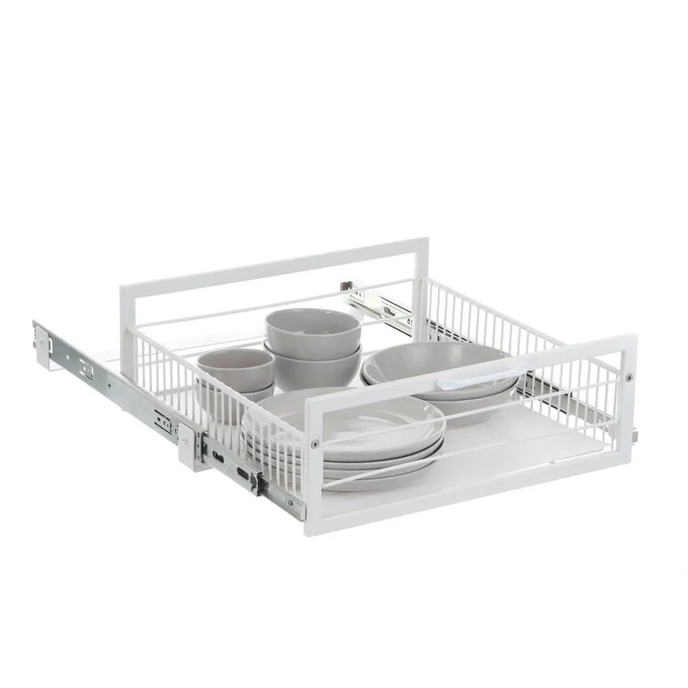 Large Pull Out Pantry Drawer White