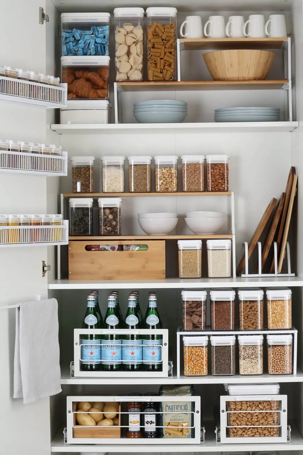 Large Pull Out Pantry Drawer White