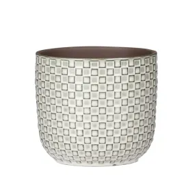 Mica Decorations 12cm White Daan Houseplant Pot
