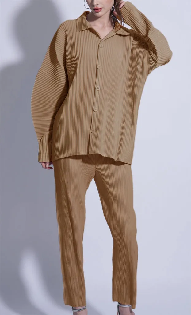 Miss Dandy Oversized Shirt in Hazelnut