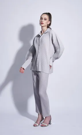 Miss Dandy Oversized Shirt in Pearl Gray
