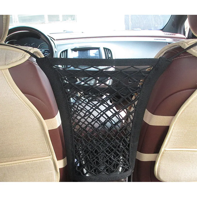 Multi-Layer Car Seat Telescopic Storage Bag Storage Net Pocket