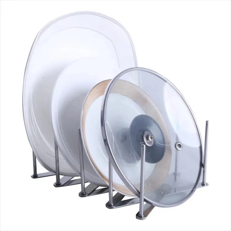 Multifunction Foldable Pot Lid Dish Organizer Rack