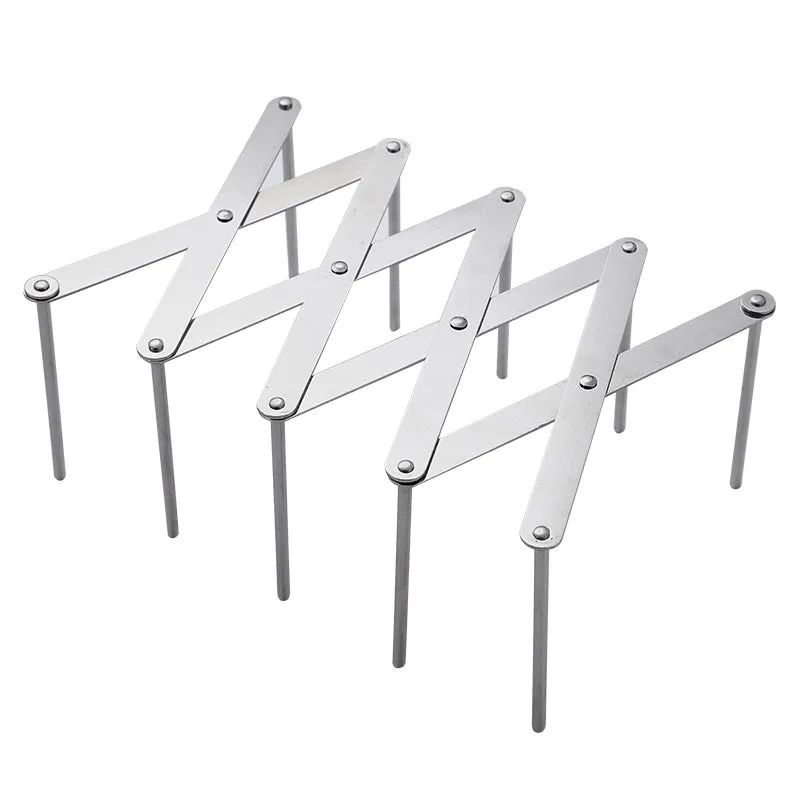Multifunction Foldable Pot Lid Dish Organizer Rack