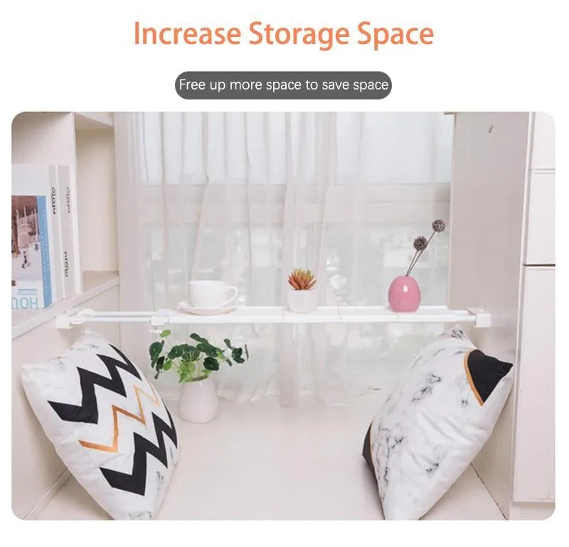 No-Drill Adjustable Kitchen Cabinet Organizer Rack
