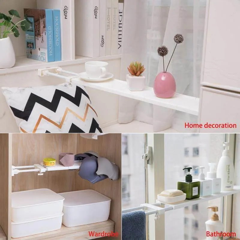 No-Drill Adjustable Kitchen Cabinet Organizer Rack