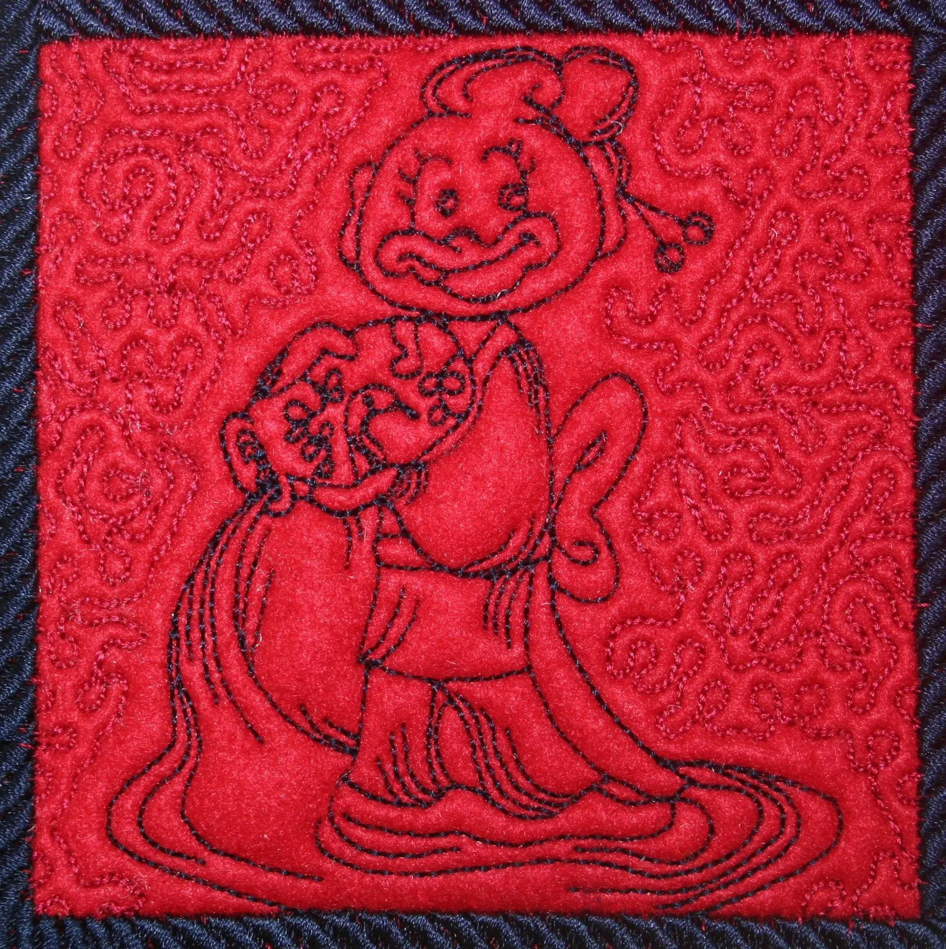 Oriental Ducks Trapunto