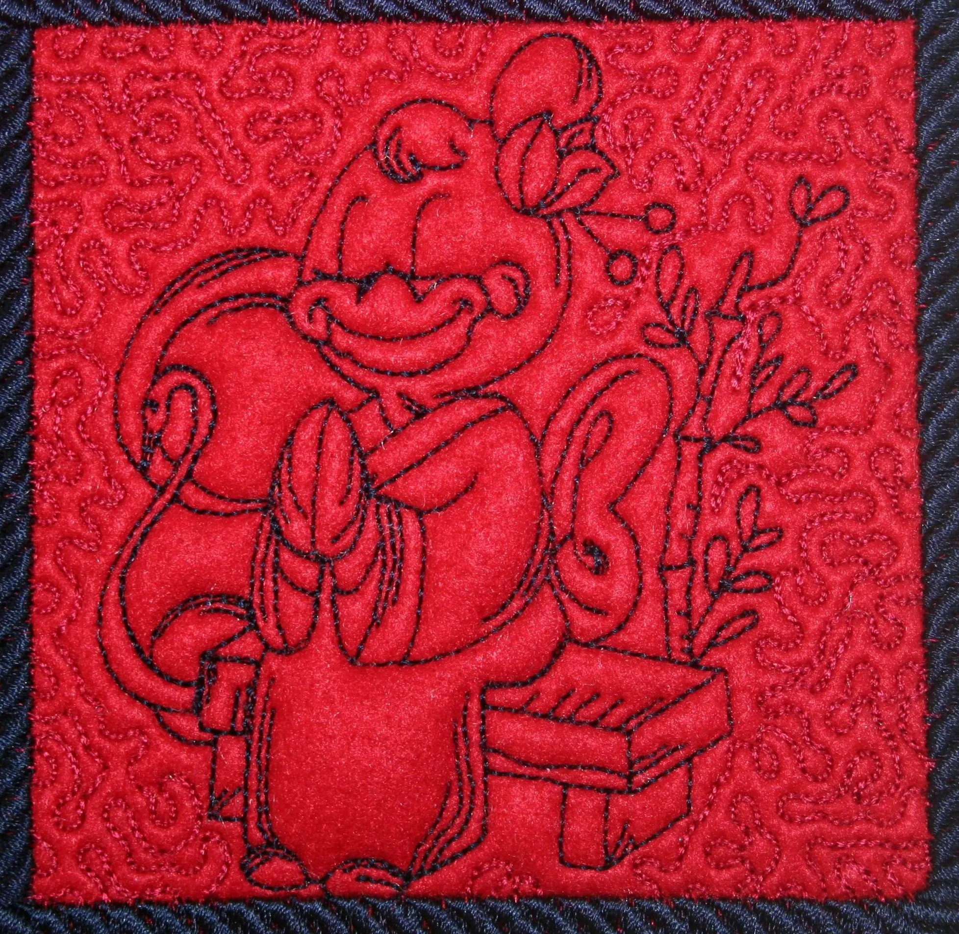 Oriental Ducks Trapunto
