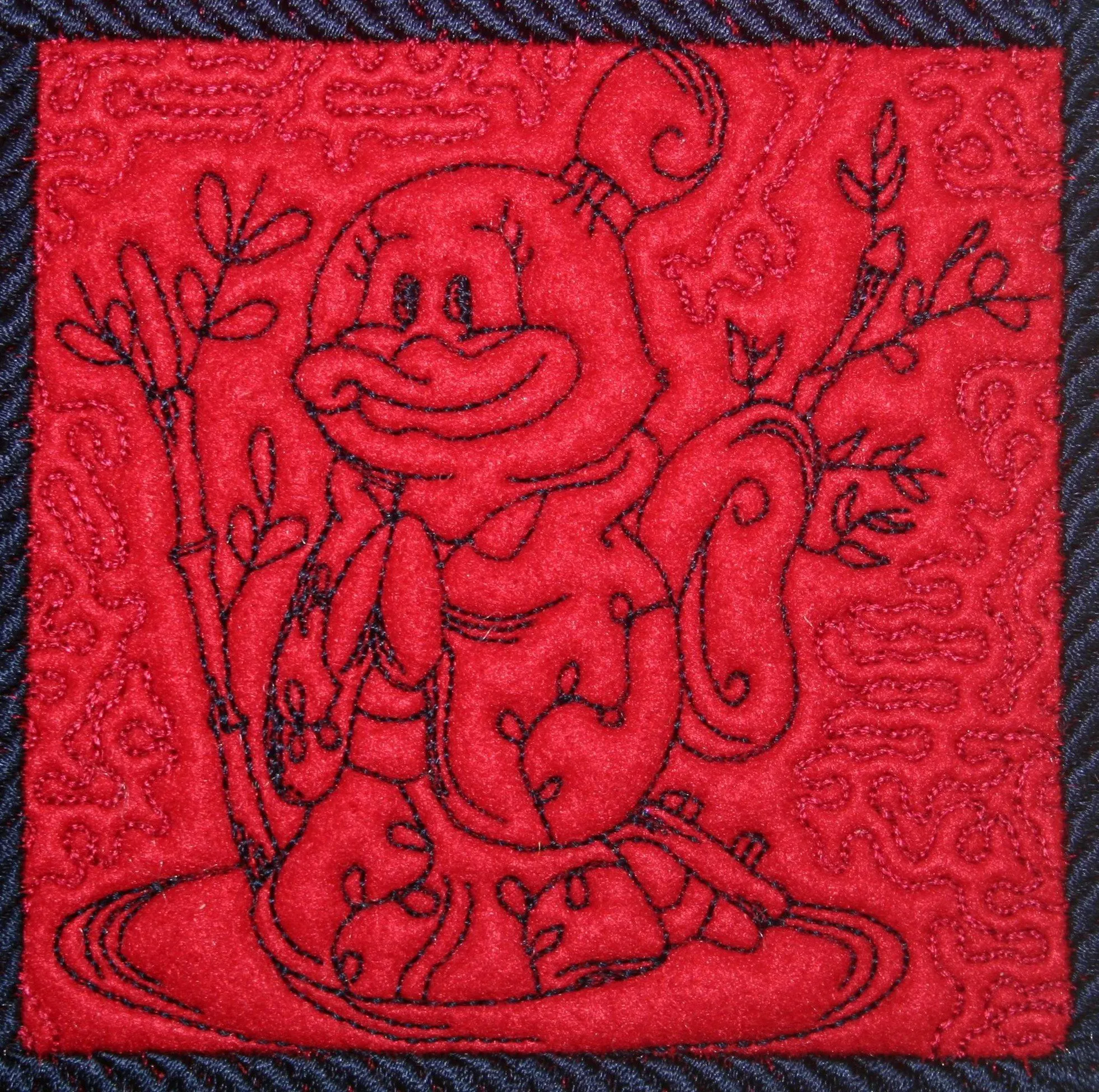 Oriental Ducks Trapunto