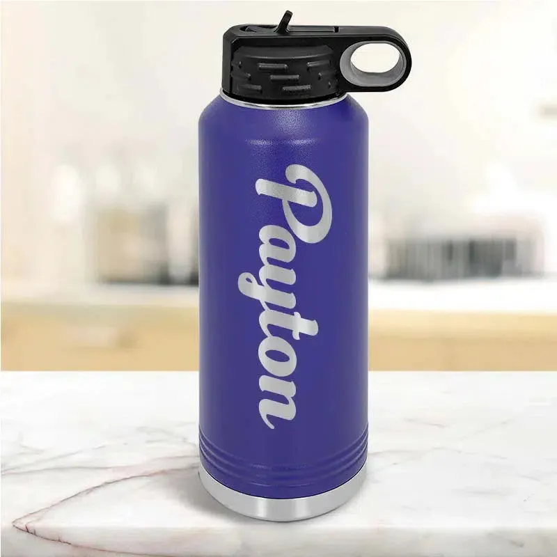 Personalized Kids Water Bottle Tumblers with Laser Engraved Name