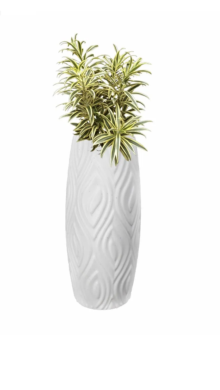 Plastic Garden'S Need Designer Decorative Round Shape White Beautiful Showpiece Fancy Flower Pot Unique Design Vase For Gift Purpose/Home/Office/Table/Garden Décor - Set Of 2