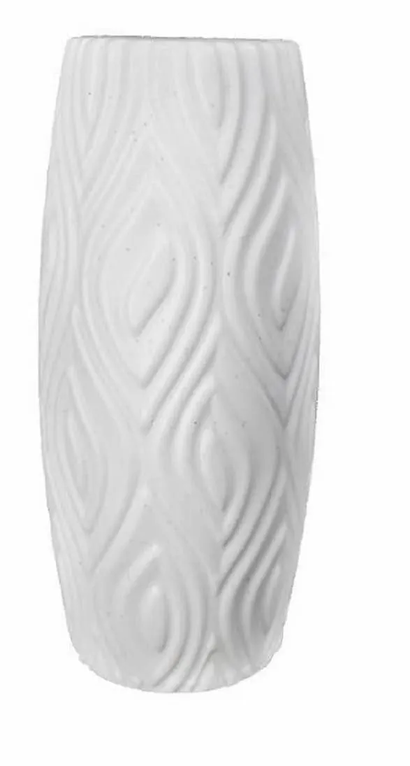 Plastic Garden'S Need Designer Decorative Round Shape White Beautiful Showpiece Fancy Flower Pot Unique Design Vase For Gift Purpose/Home/Office/Table/Garden Décor - Set Of 2