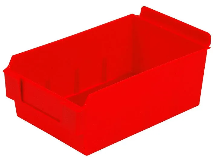 Plastic Slatwall Bins, Shelfbox 200, 8.75 x 5.5 x 3.37