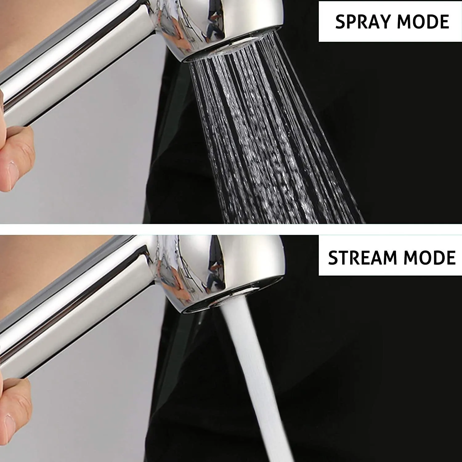 Pull Out Sprayer Single Hole Kitchen Sink Faucet, Single Handle Stainless Steel Tap for Bathroom Rv Wet Bar Sinks, Chrome