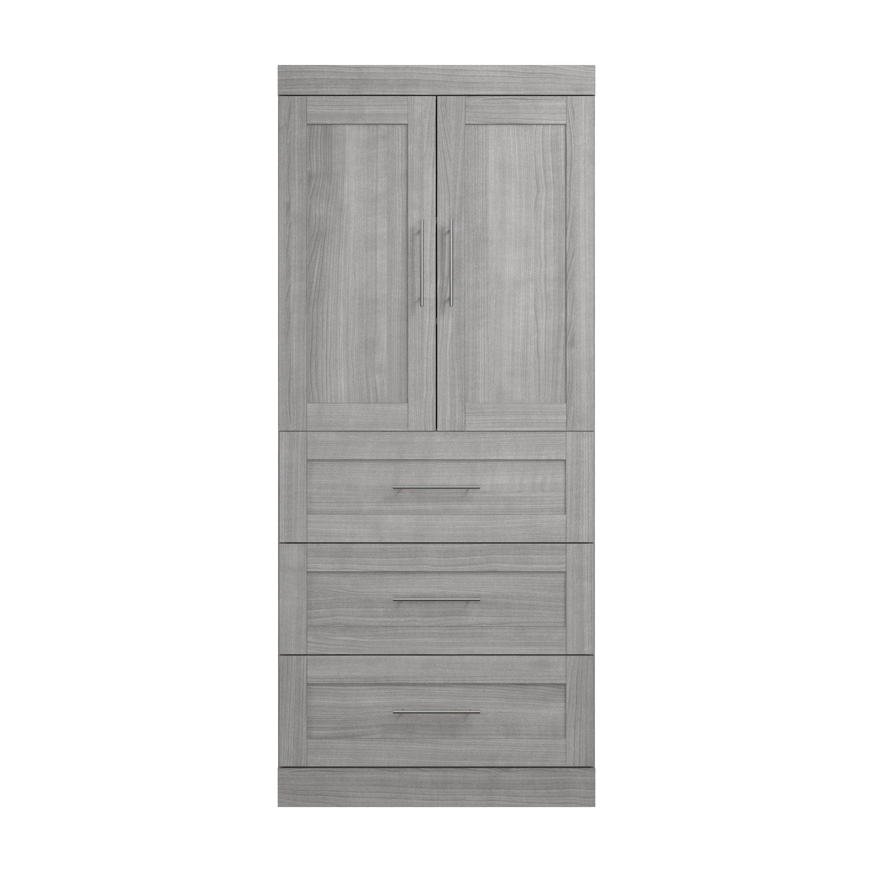 Pur 36W Wardrobe with 3 Drawers - Available in 5 Colours