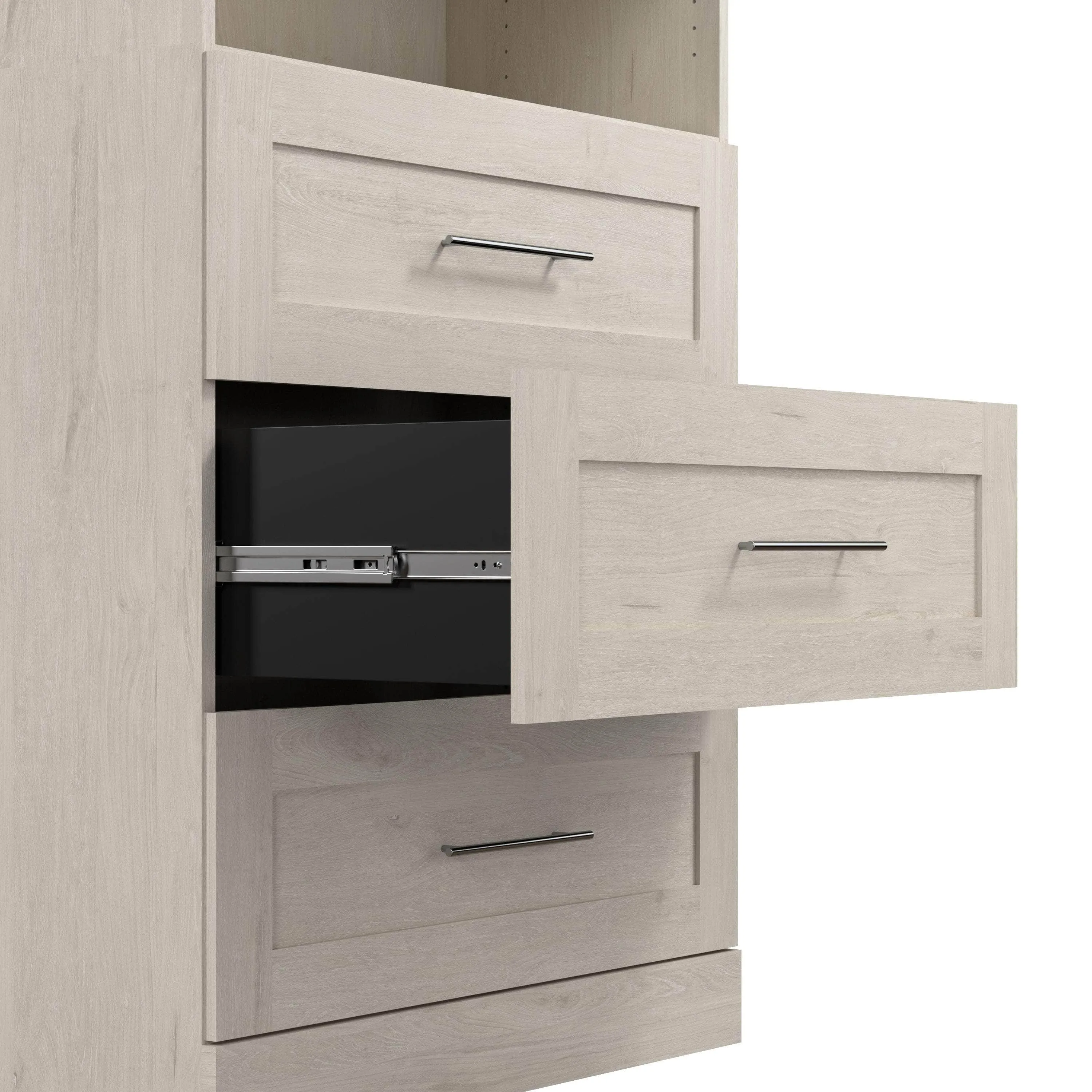 Pur 36W Wardrobe with 3 Drawers - Available in 5 Colours