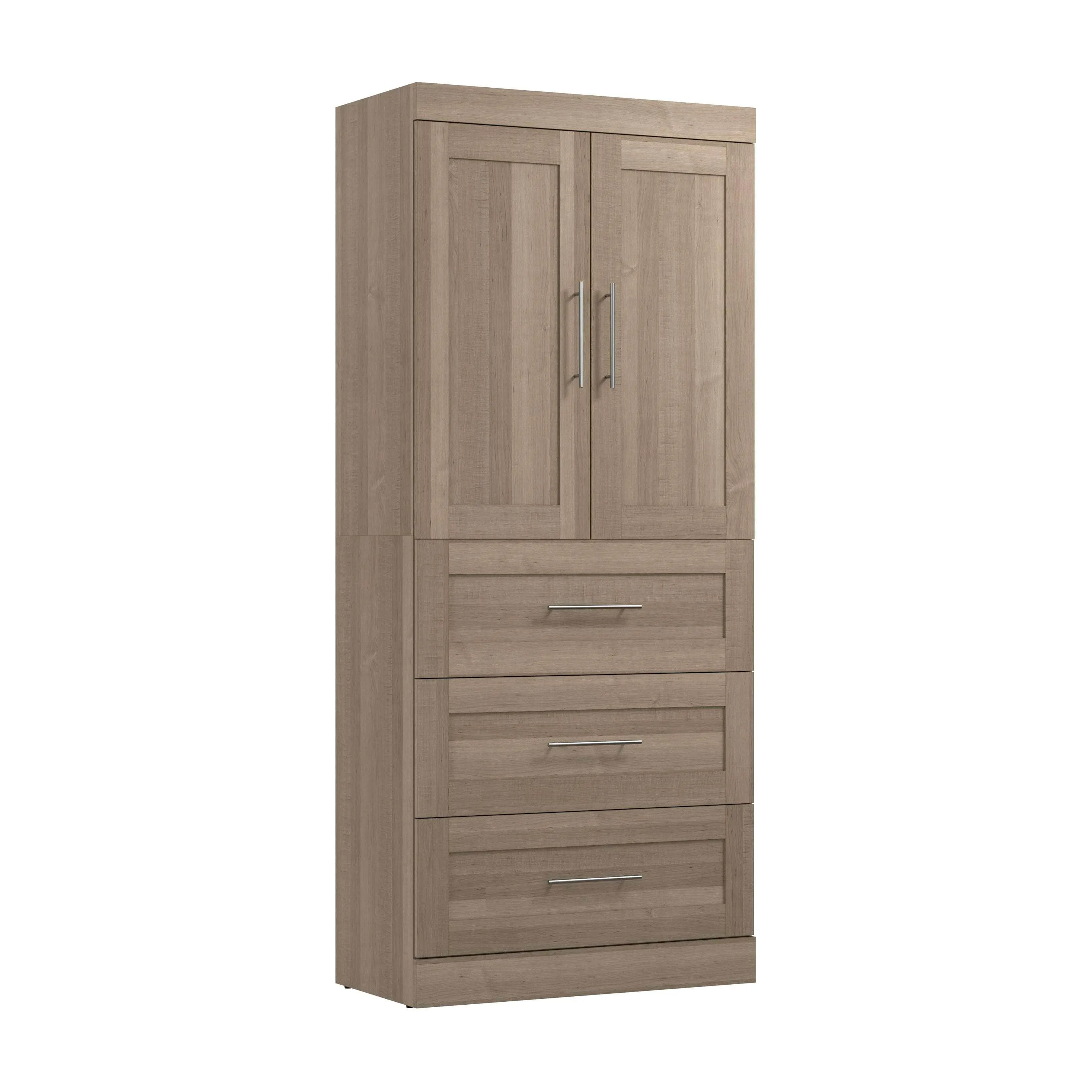 Pur 36W Wardrobe with 3 Drawers - Available in 5 Colours
