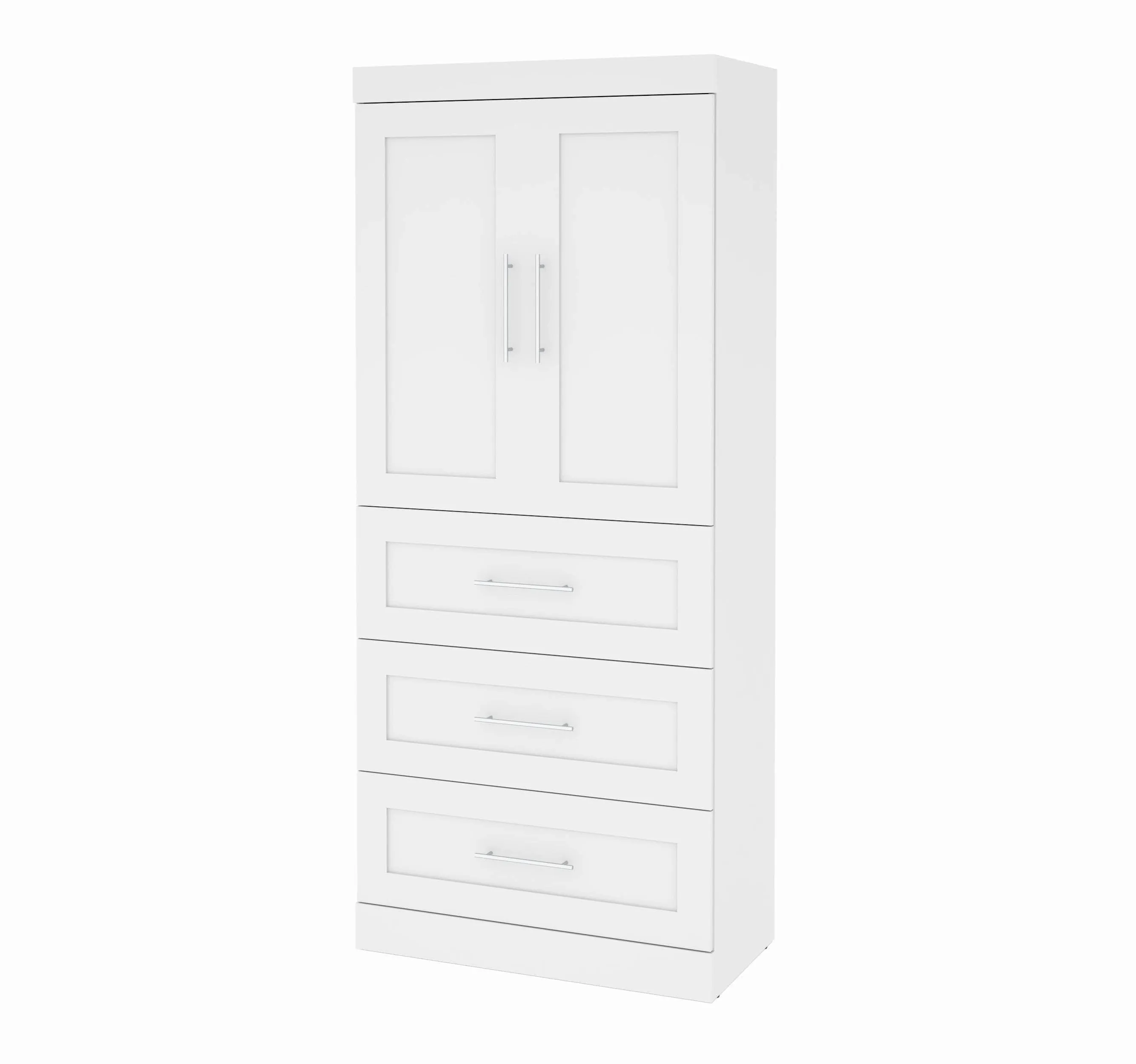 Pur 36W Wardrobe with 3 Drawers - Available in 5 Colours