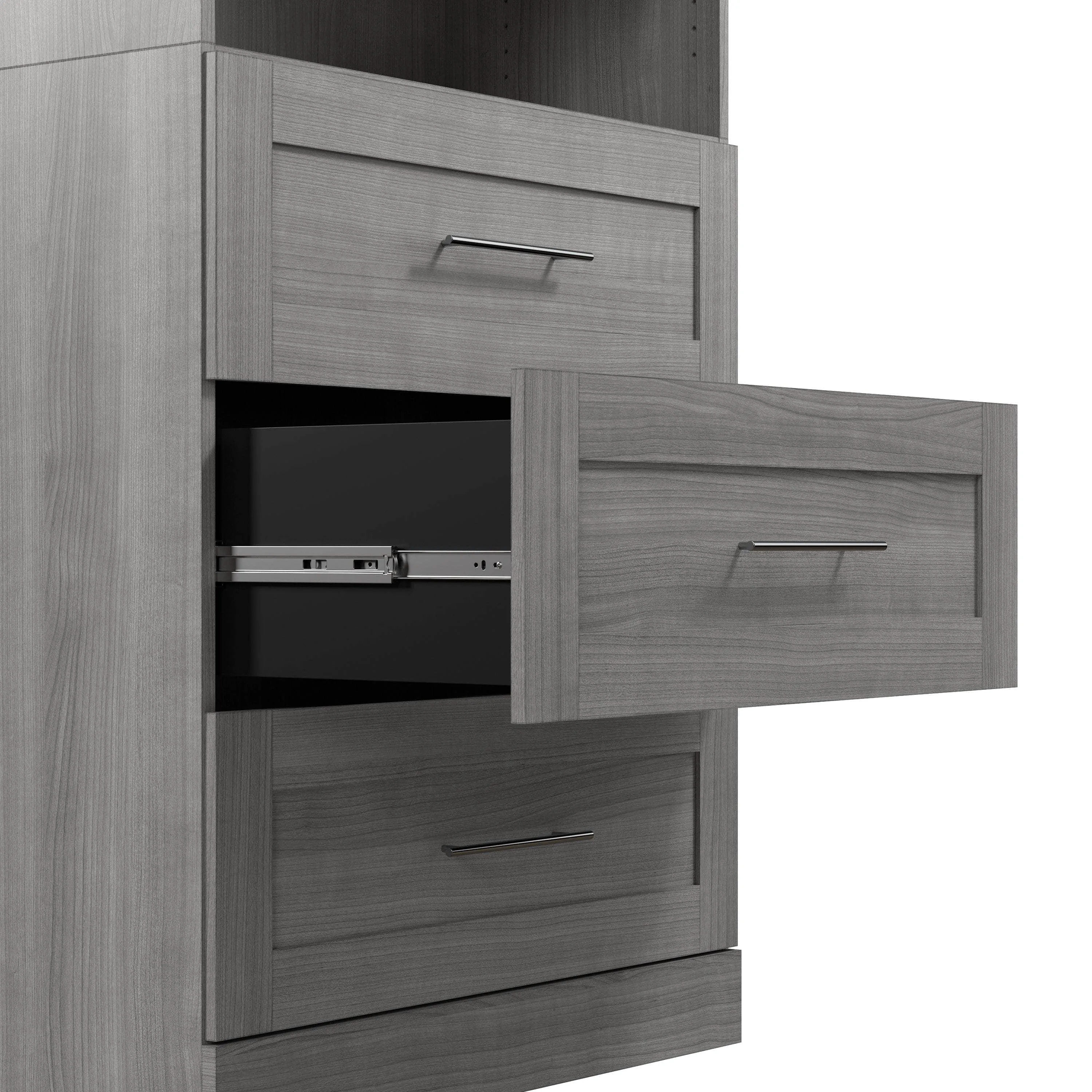 Pur 36W Wardrobe with 3 Drawers - Available in 5 Colours