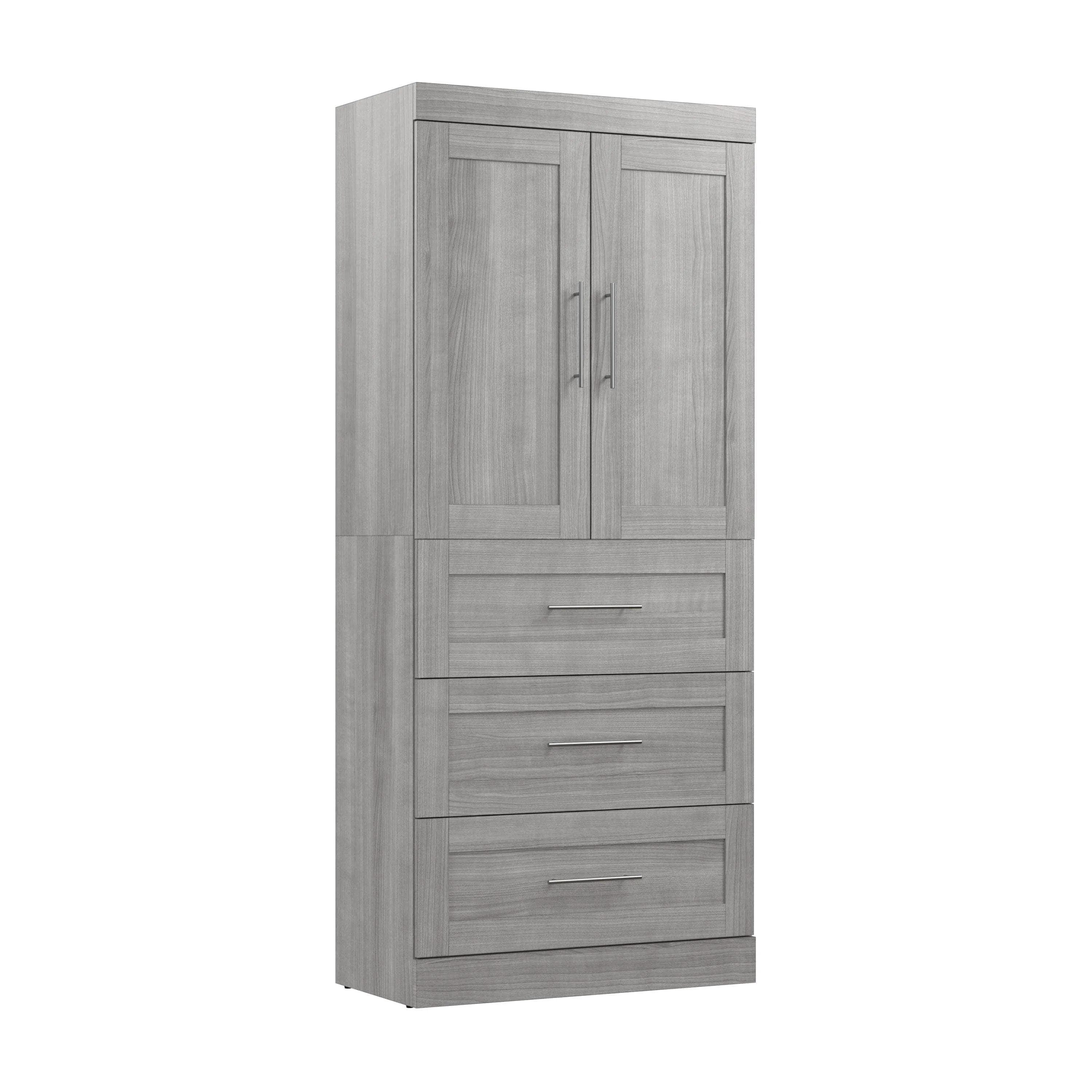 Pur 36W Wardrobe with 3 Drawers - Available in 5 Colours
