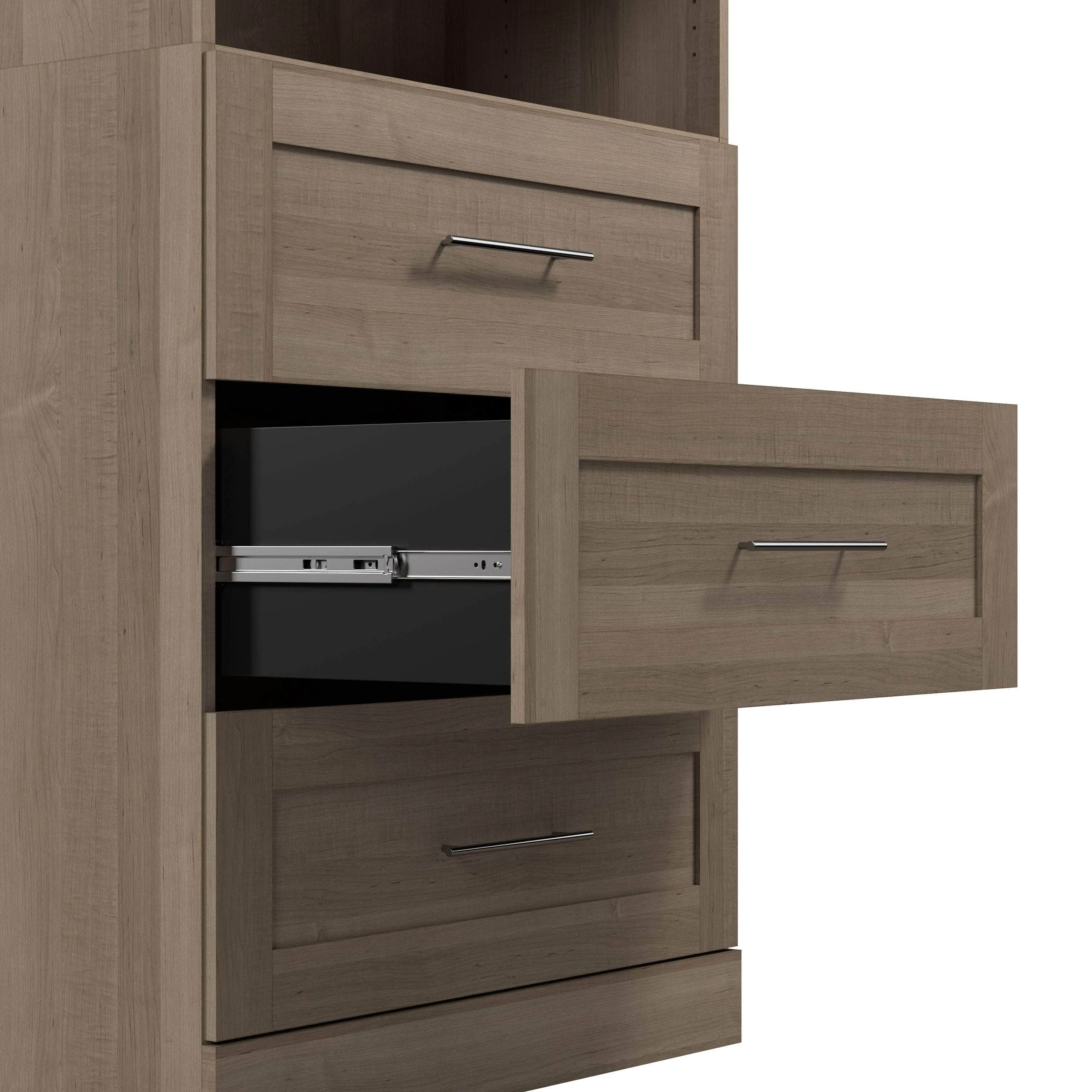 Pur 36W Wardrobe with 3 Drawers - Available in 5 Colours