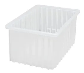 Quantum DG92080CL Clear-View Dividable Grid Containers, 10.88" x 16.5" x 8"