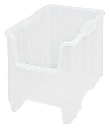 Quantum QGH600CL Heavy-Duty Clear-View Giant Stack Bins, 10.88" x 17.5" x 12.5"