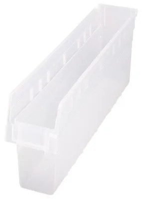 Quantum QSB805CL Clear-View Store-Max Shelf Bins, 4.38" x 23.63" x 8"