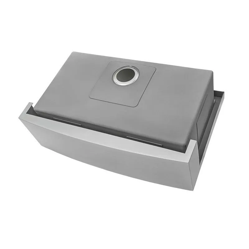 Ruvati 24-inch Apron-front Workstation Farmhouse Kitchen Sink 16 Gauge Stainless Steel Single Bowl - RVH9020