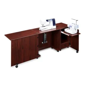 Sewing and Serger Cabinet Combo 1050 in Mahogany