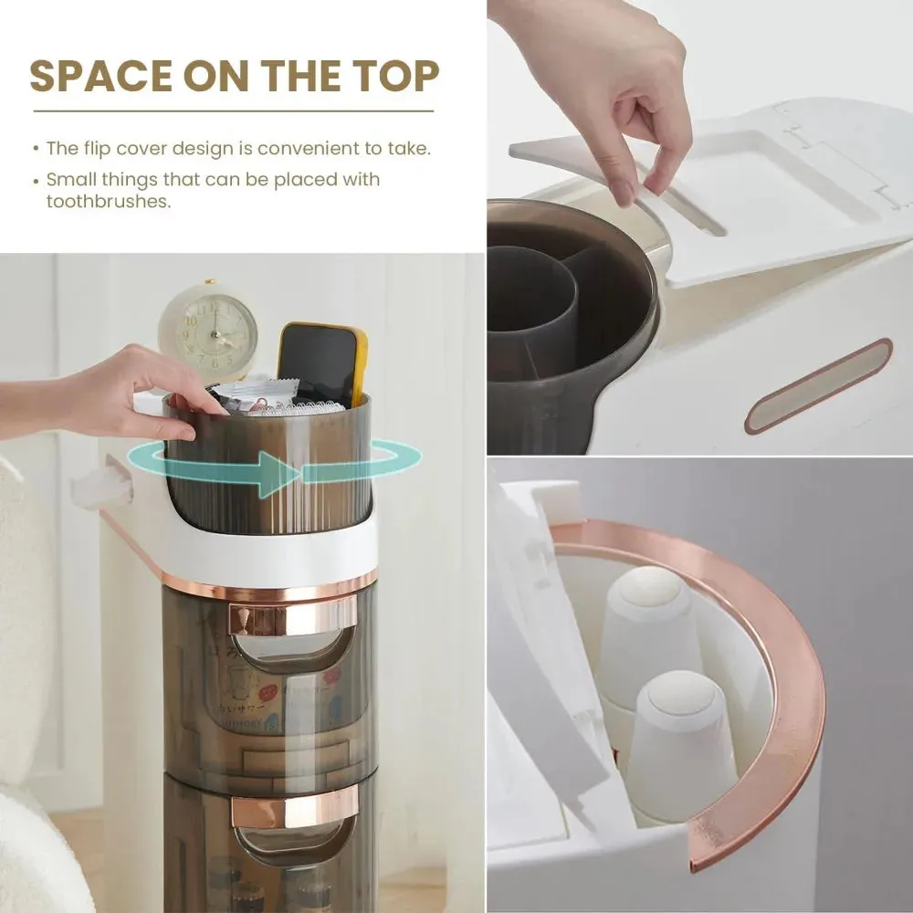 Slim Rolling Bathroom Cabinet