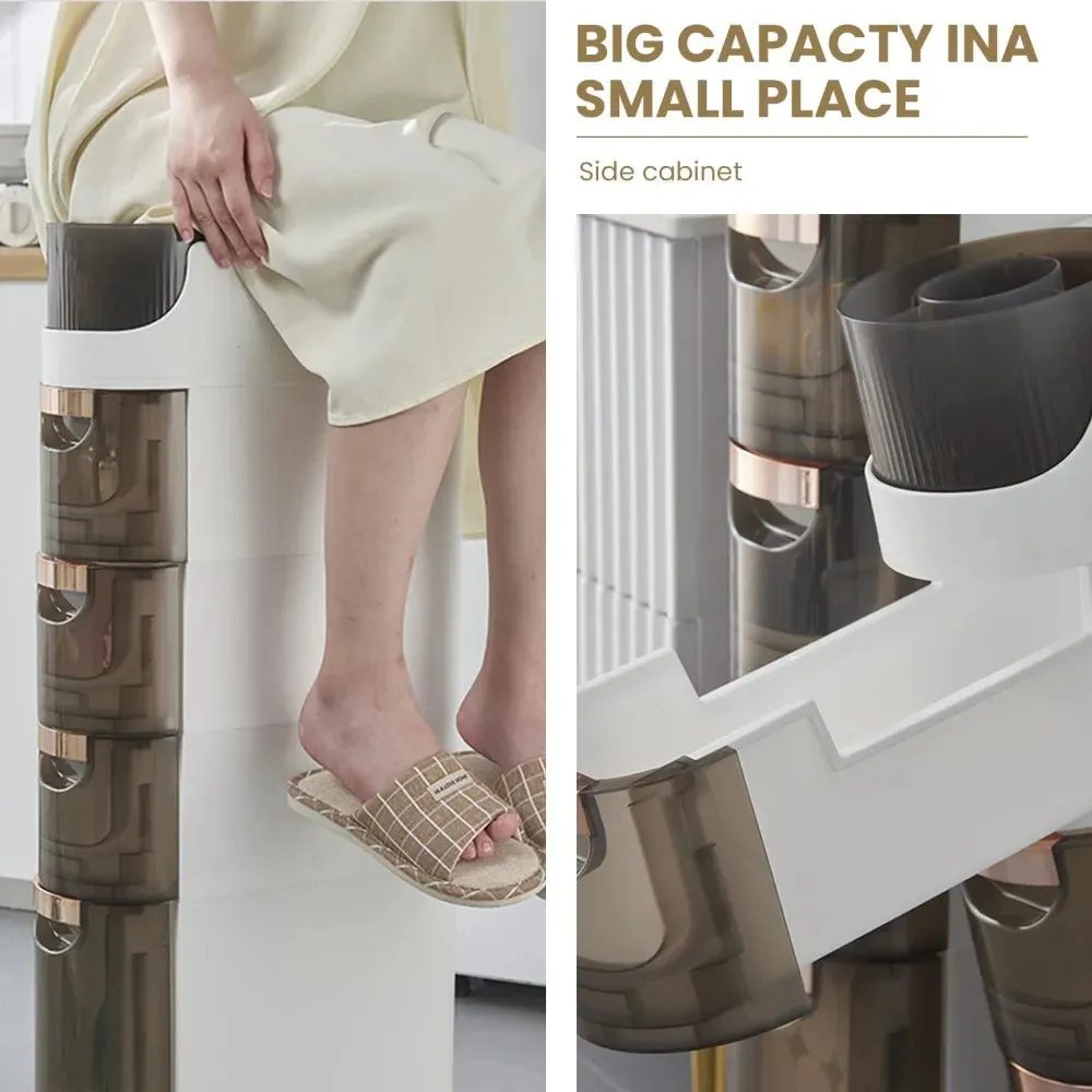 Slim Rolling Bathroom Cabinet