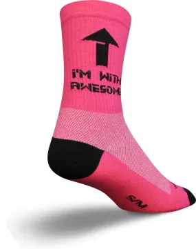 SockGuy I'm With Awesome Crew Sport Socks