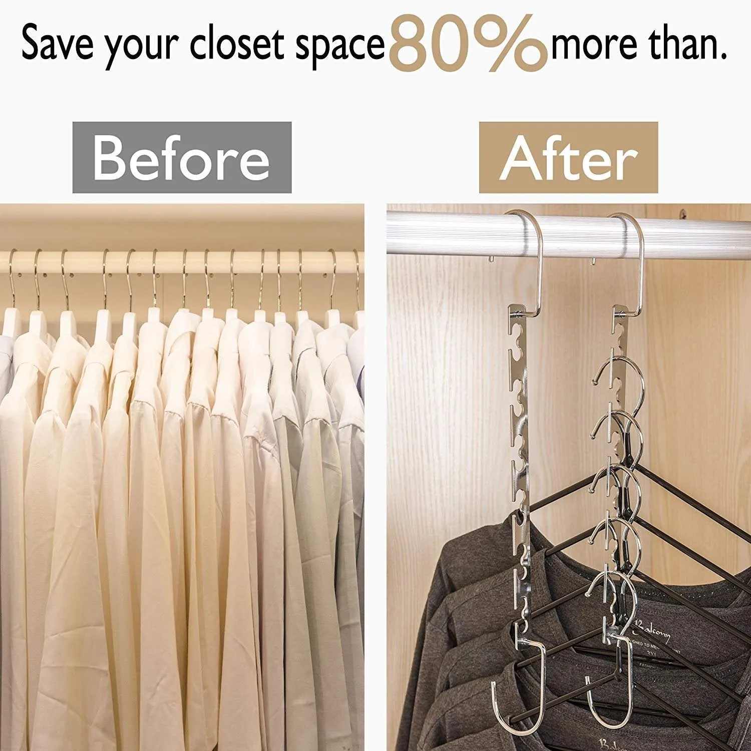 Space Saving Hanger Clothes Hangers Magic Hanger 360 Swivel Keep Your Clothes Organized Wrinkle-Free. 4 Pack Wardrobe Metal Hanger,1 Pack Tie Rack Belt Hanger Hook