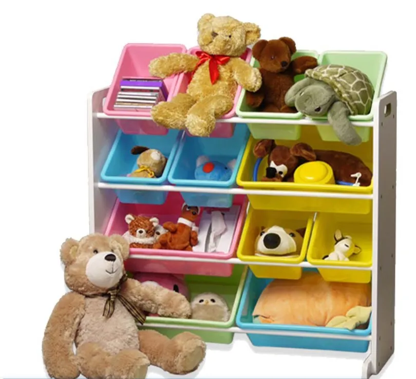 Storage Bin Organiser: 12 Bins Pastel