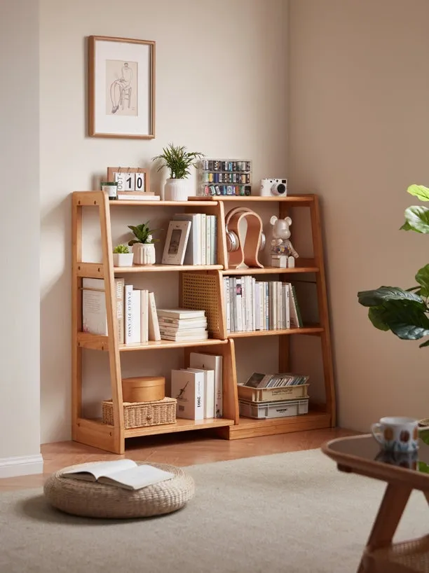 Tello Solid Timber Extendable Convertible Bookcase Adjustable Multi Function Storage/Corner Book Shelf