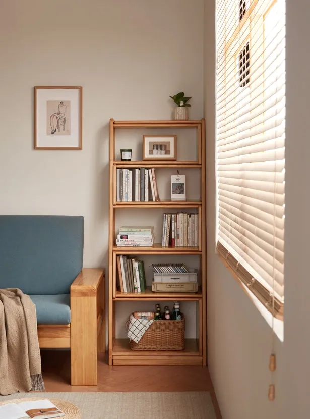 Tello Solid Timber Extendable Convertible Bookcase Adjustable Multi Function Storage/Corner Book Shelf