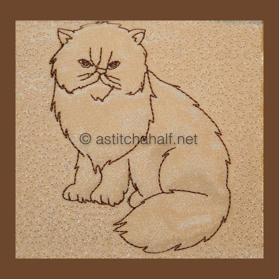 Trapunto Persian Cats
