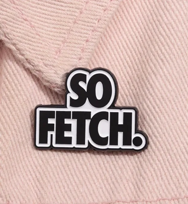 Trendy Fashion Enamel Pins with FREE pink Shopping basket for storage