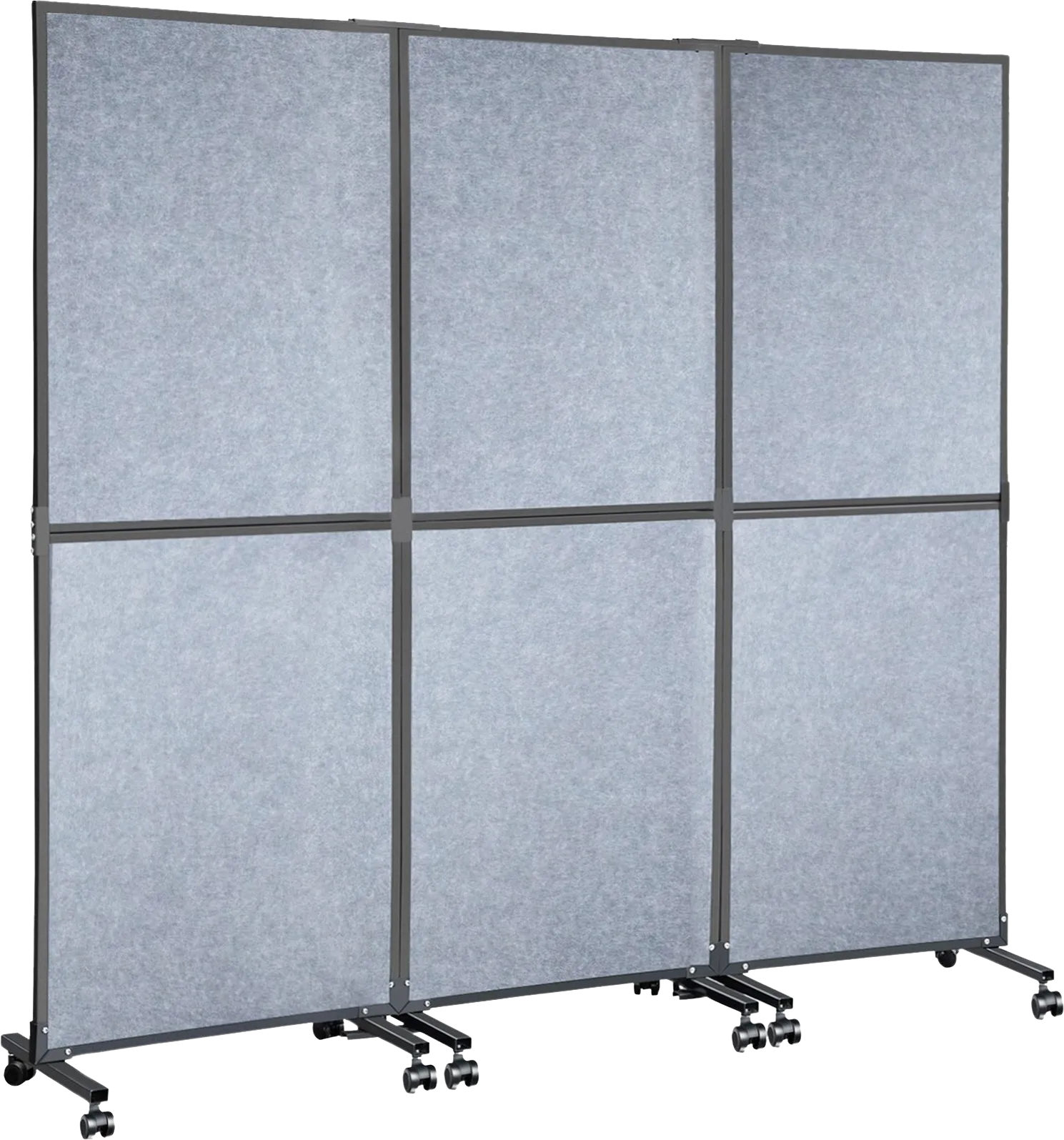 Vevor Acoustic Room Divider 72" x 66" 3-Pack Polyester and Steel Noise-Reducing Panel New